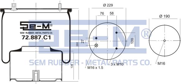 Sem Lastik 72.887.C1 - Soffietto, Sospensione pneumatica autozon.pro