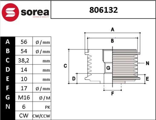 Sera 806132 - Puleggia cinghia, Alternatore autozon.pro