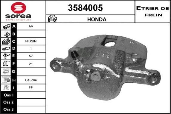 Sera 3584005 - Pinza freno autozon.pro