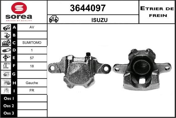 Sera 3644097 - Pinza freno autozon.pro