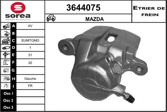 Sera 3644075 - Pinza freno autozon.pro