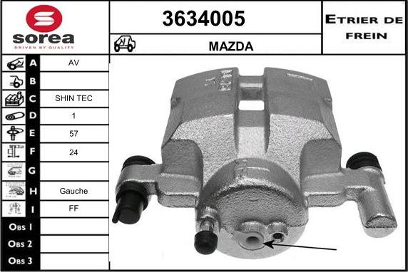 Sera 3634005 - Pinza freno autozon.pro