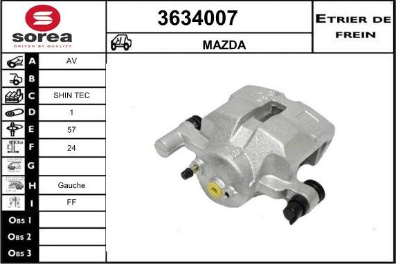 Sera 3634007 - Pinza freno autozon.pro