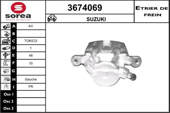 Sera 3674069 - Pinza freno autozon.pro