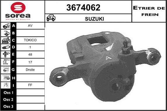 Sera 3674062 - Pinza freno autozon.pro