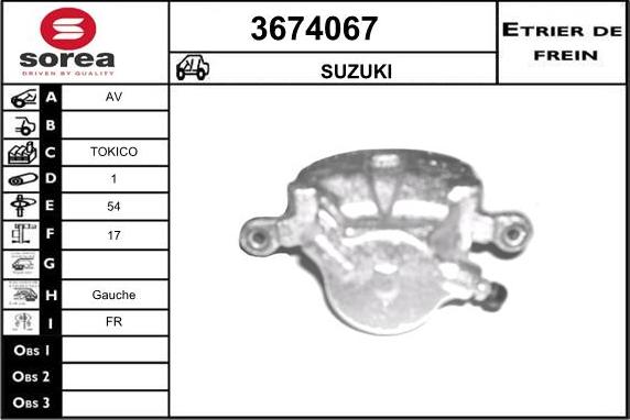 Sera 3674067 - Pinza freno autozon.pro