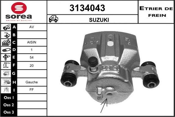 Sera 3134043 - Pinza freno autozon.pro