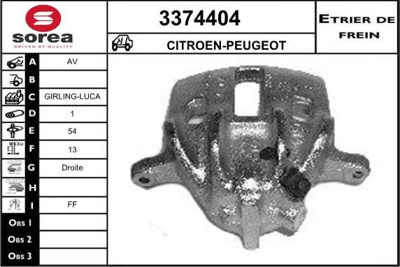 Sera 3374404 - Pinza freno autozon.pro