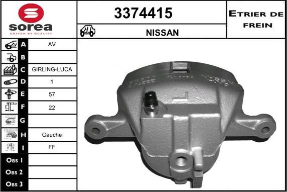 Sera 3374415 - Pinza freno autozon.pro