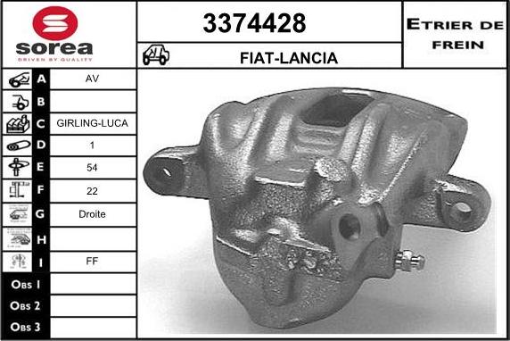 Sera 3374428 - Pinza freno autozon.pro