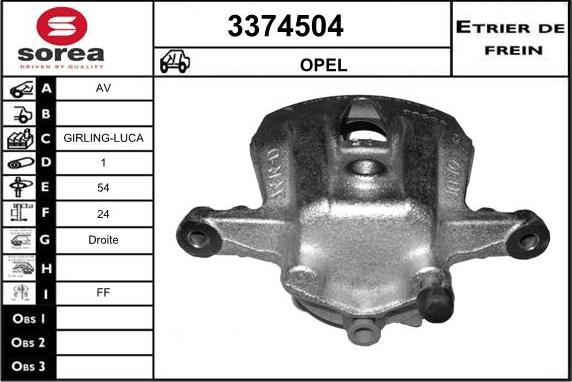 Sera 3374504 - Pinza freno autozon.pro