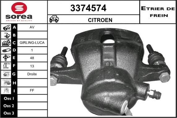 Sera 3374574 - Pinza freno autozon.pro