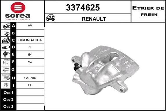 Sera 3374625 - Pinza freno autozon.pro