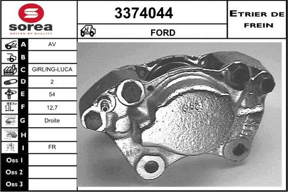 Sera 3374044 - Pinza freno autozon.pro