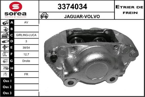 Sera 3374034 - Pinza freno autozon.pro