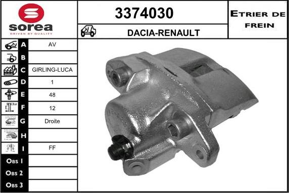 Sera 3374030 - Pinza freno autozon.pro