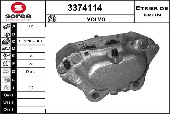 Sera 3374114 - Pinza freno autozon.pro