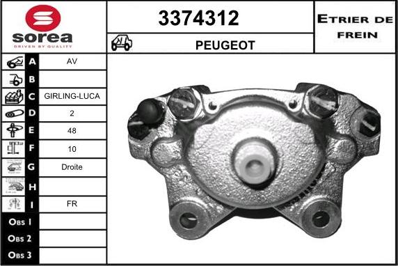 Sera 3374312 - Pinza freno autozon.pro