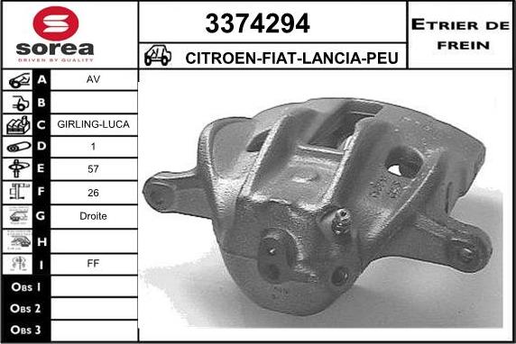 Sera 3374294 - Pinza freno autozon.pro