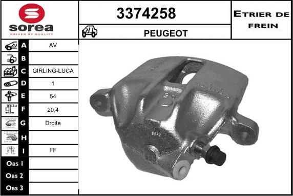 Sera 3374258 - Pinza freno autozon.pro