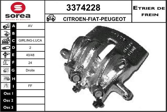 Sera 3374228 - Pinza freno autozon.pro