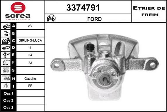 Sera 3374791 - Pinza freno autozon.pro