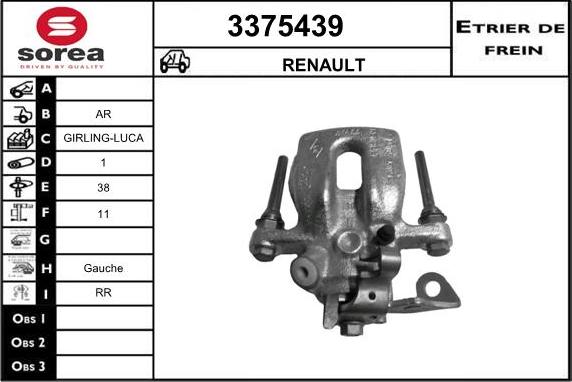 Sera 3375439 - Pinza freno autozon.pro