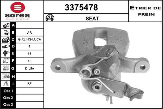 Sera 3375478 - Pinza freno autozon.pro