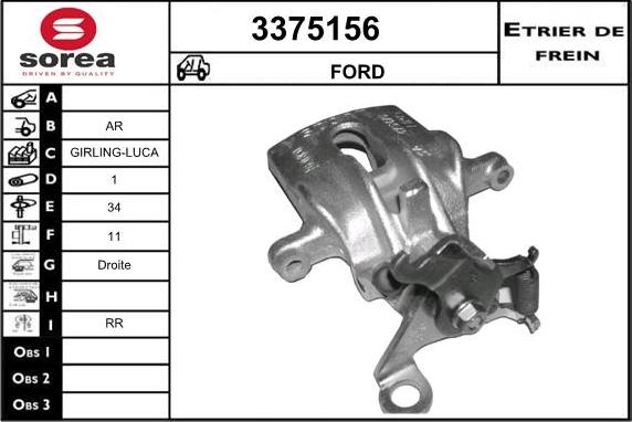 Sera 3375156 - Pinza freno autozon.pro