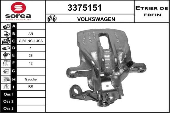 Sera 3375151 - Pinza freno autozon.pro