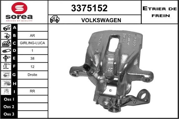 Sera 3375152 - Pinza freno autozon.pro