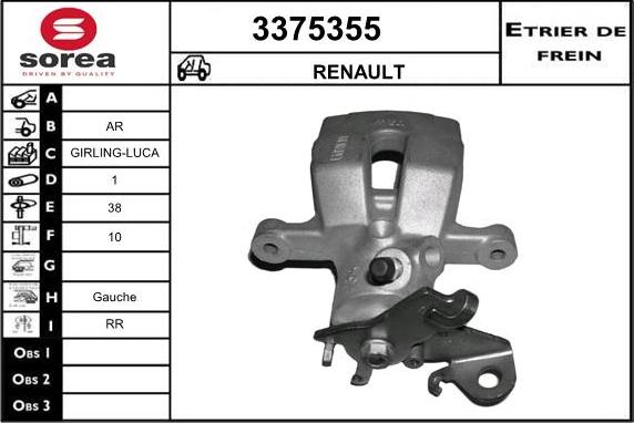 Sera 3375355 - Pinza freno autozon.pro