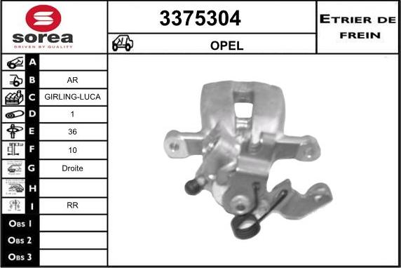 Sera 3375304 - Pinza freno autozon.pro