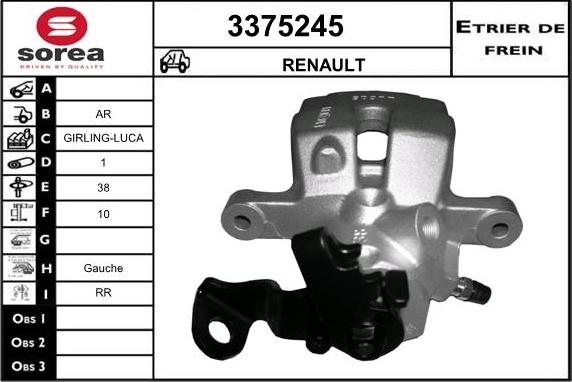 Sera 3375245 - Pinza freno autozon.pro