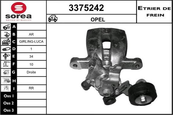 Sera 3375242 - Pinza freno autozon.pro