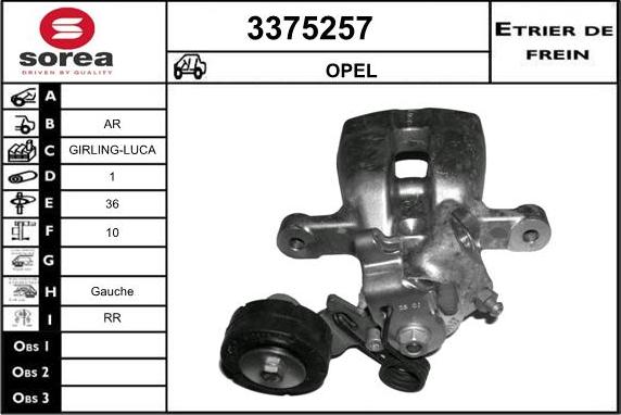 Sera 3375257 - Pinza freno autozon.pro