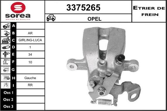 Sera 3375265 - Pinza freno autozon.pro