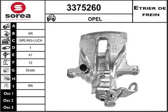 Sera 3375260 - Pinza freno autozon.pro