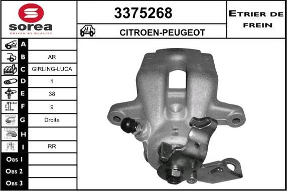 Sera 3375268 - Pinza freno autozon.pro