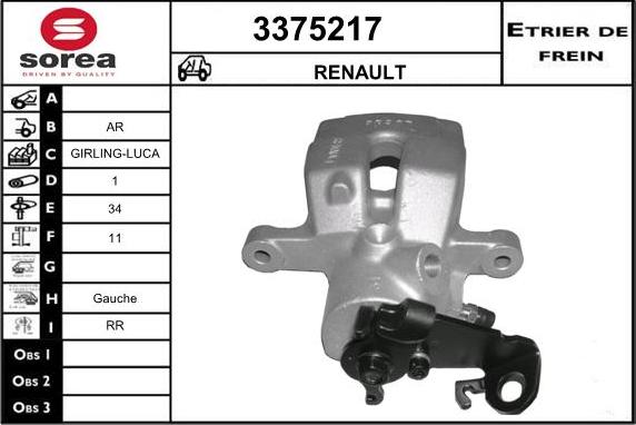 Sera 3375217 - Pinza freno autozon.pro