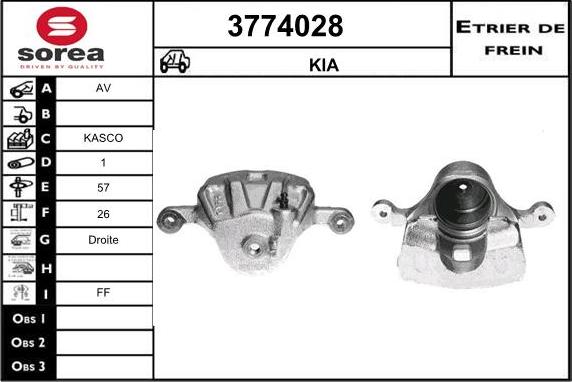 Sera 3774028 - Pinza freno autozon.pro