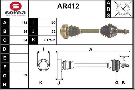 Sera AR412 - Albero motore / Semiasse autozon.pro