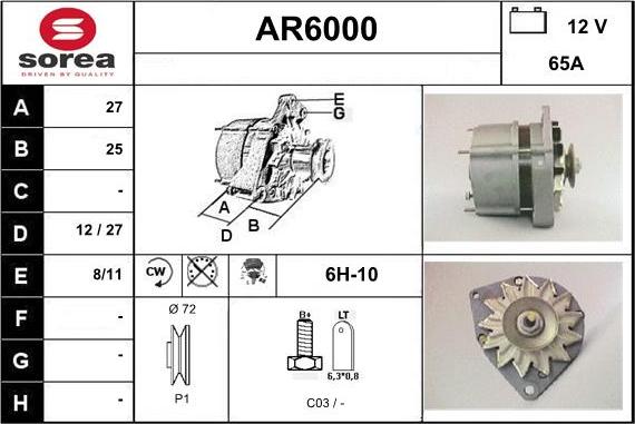 Sera AR6000 - Alternatore autozon.pro