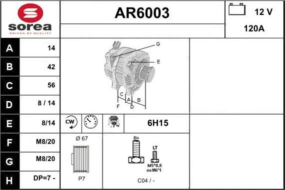 Sera AR6003 - Alternatore autozon.pro