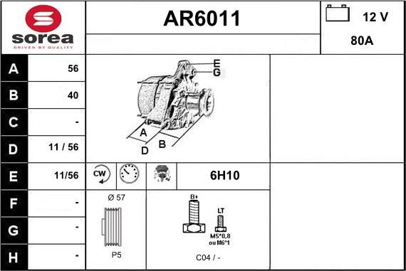 Sera AR6011 - Alternatore autozon.pro