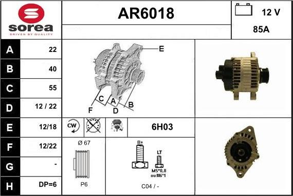 Sera AR6018 - Alternatore autozon.pro