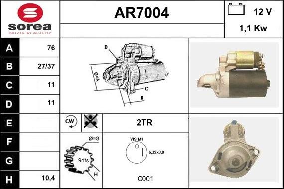 Sera AR7004 - Motorino d'avviamento autozon.pro