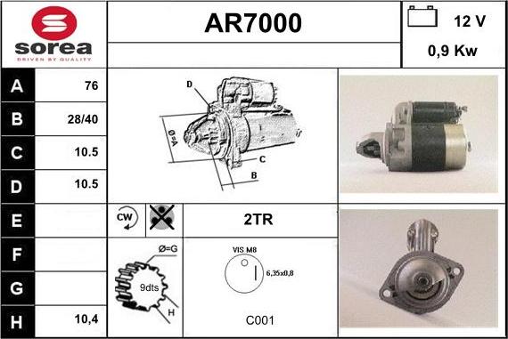 Sera AR7000 - Motorino d'avviamento autozon.pro