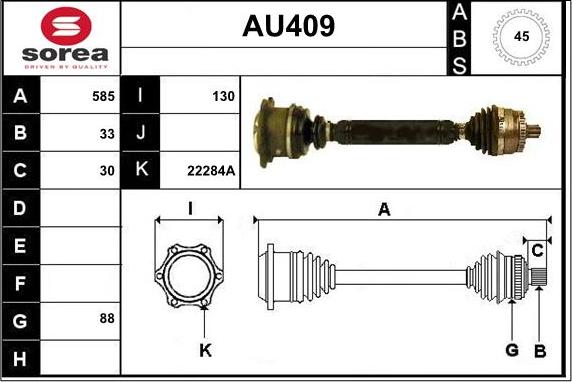 Sera AU409 - Albero motore / Semiasse autozon.pro