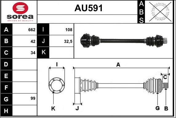 Sera AU591 - Albero motore / Semiasse autozon.pro